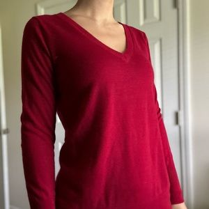 Banana Republic red merino wool sweater size M, fits more like a Small
